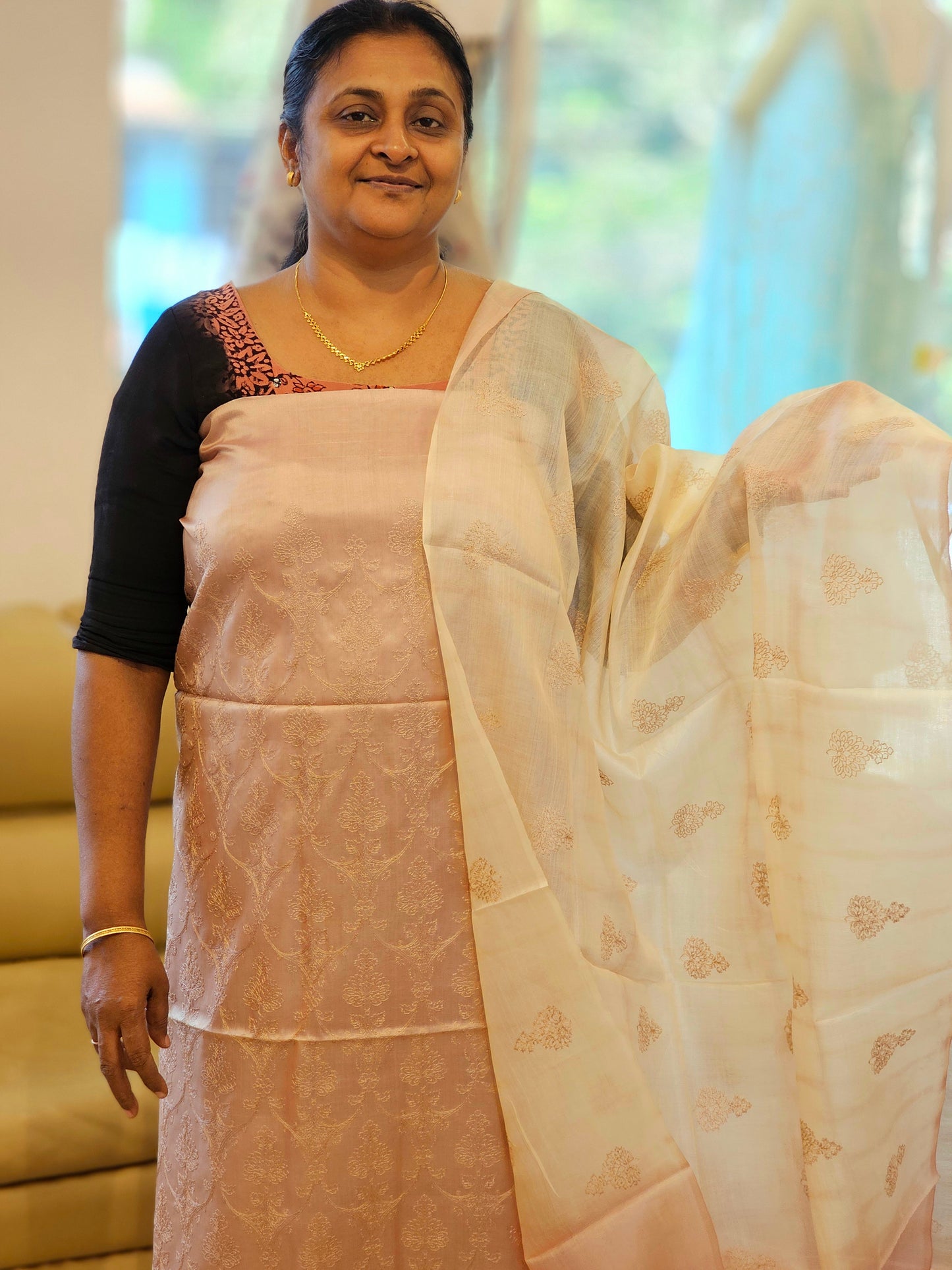 Pure Tussar Silk Salwar Material MF11