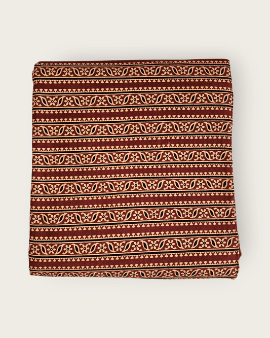 Ajrakh Gurjari Handblock Cotton Material