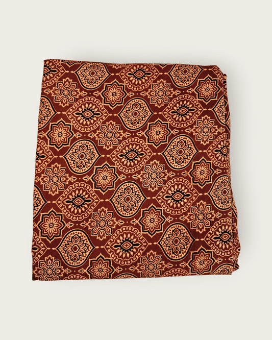 Ajrakh Gurjari Handblock Cotton Material