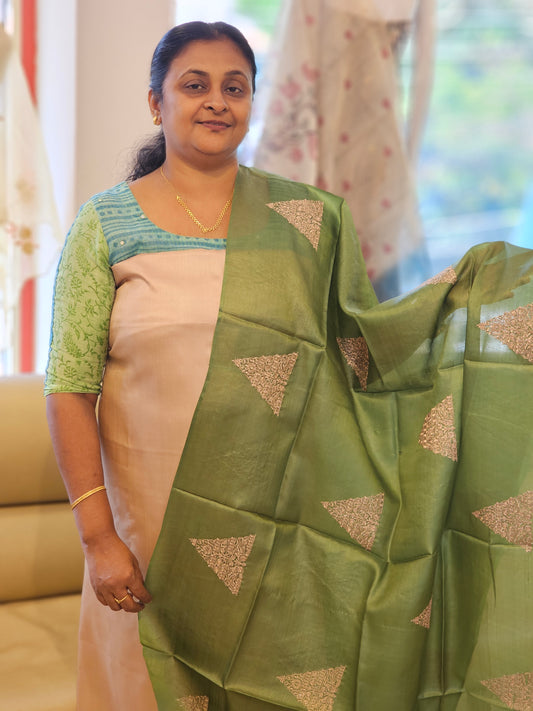 Pure Tussar Silk Salwar Material MF04