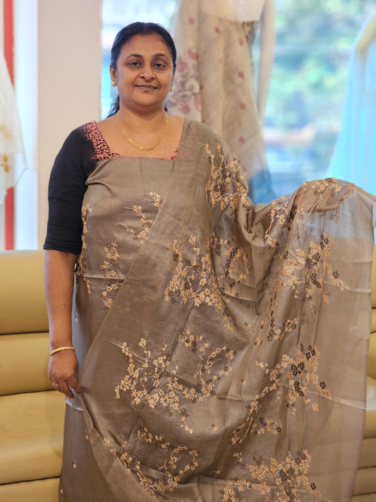 Pure Tussar Silk Salwar Material MF05