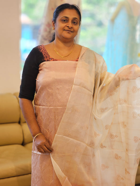 Pure Tussar Silk Salwar Material MF11